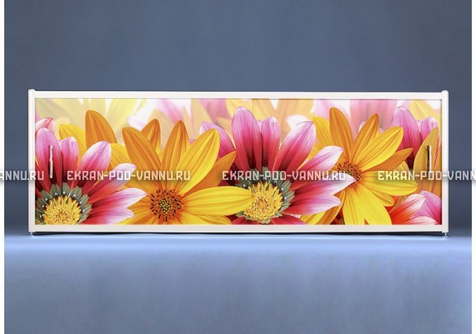 Раздвижной ФОТО экран - Flowers – купить по цене 8500 руб. в интернет-магазине в городе Брянск картинка 1