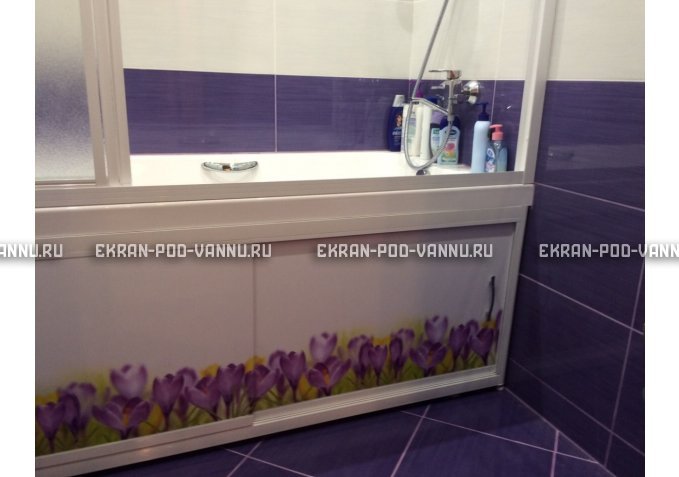 Экран на роликах EUROPLEX  Ирисы – купить по цене 12400 руб. в интернет-магазине в городе Брянск картинка 3