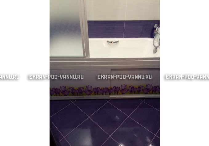 Экран на роликах EUROPLEX  Ирисы – купить по цене 12400 руб. в интернет-магазине в городе Брянск картинка 4