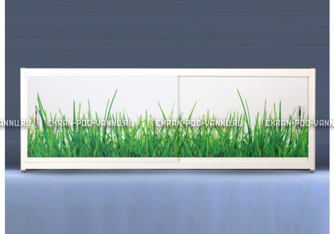 Экран на роликах EUROPLEX Трава – купить по цене 12400 руб. в интернет-магазине в городе Брянск картинка 1
