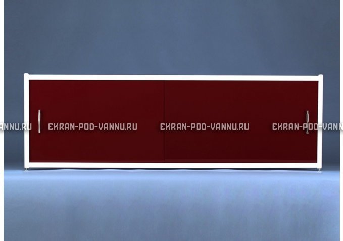 Раздвижной экран EUROPLEX Комфорт бордовый – купить по цене 7150 руб. в интернет-магазине в городе Брянск картинка 1
