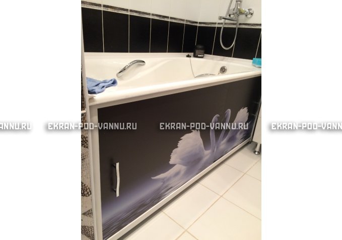 Раздвижной ФОТО экран - Лебеди – купить по цене 8500 руб. в интернет-магазине в городе Брянск картинка 2