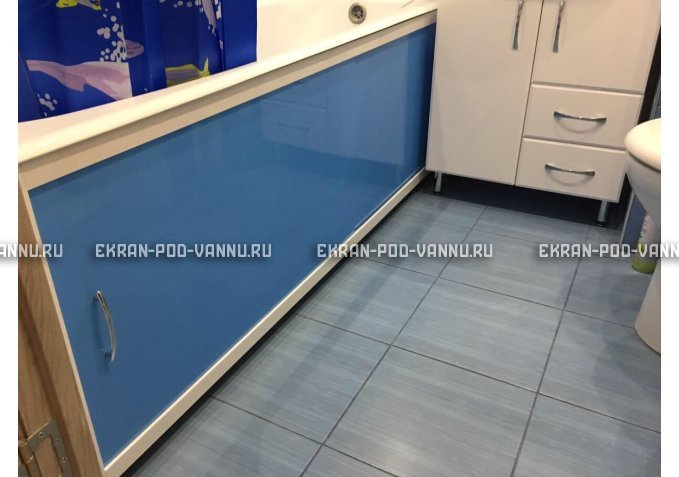 Раздвижной экран EUROPLEX Комфорт голубой – купить по цене 6750 руб. в интернет-магазине в городе Брянск картинка 1
