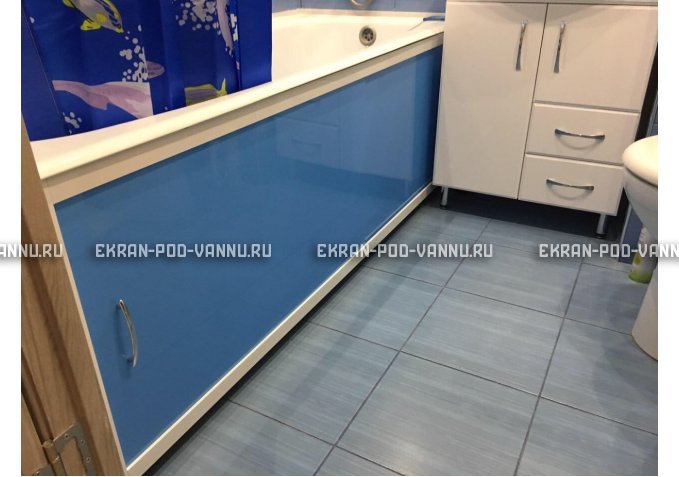 Раздвижной экран EUROPLEX Комфорт голубой – купить по цене 6750 руб. в интернет-магазине в городе Брянск картинка 3