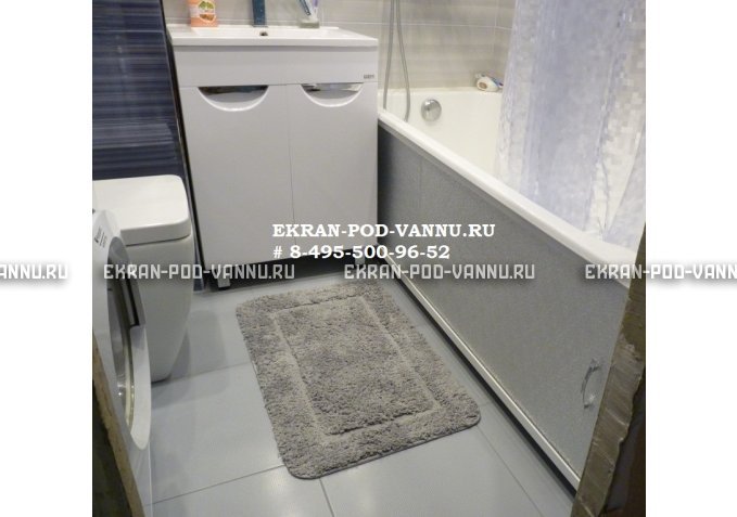 Раздвижной экран EUROPLEX Комфорт Серебро колотый лед – купить по цене 6550 руб. в интернет-магазине в городе Брянск картинка 2