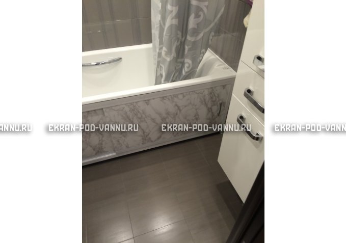 Раздвижной экран EUROPLEX Комфорт серый мрамор – купить по цене 6250 руб. в интернет-магазине в городе Брянск картинка 3