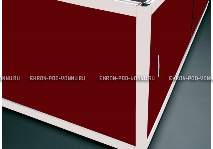 Торцевой экран EUROPLEX Комфорт бордовый – купить по цене 8760 руб. в интернет-магазине в городе Брянск картинка 1