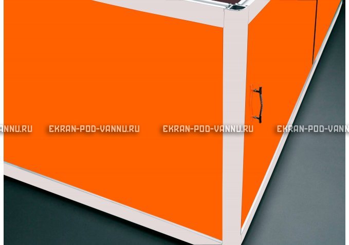 Угловой экран EUROPLEX Комфорт оранжевый – купить по цене 8180 руб. в интернет-магазине в городе Брянск картинка 1